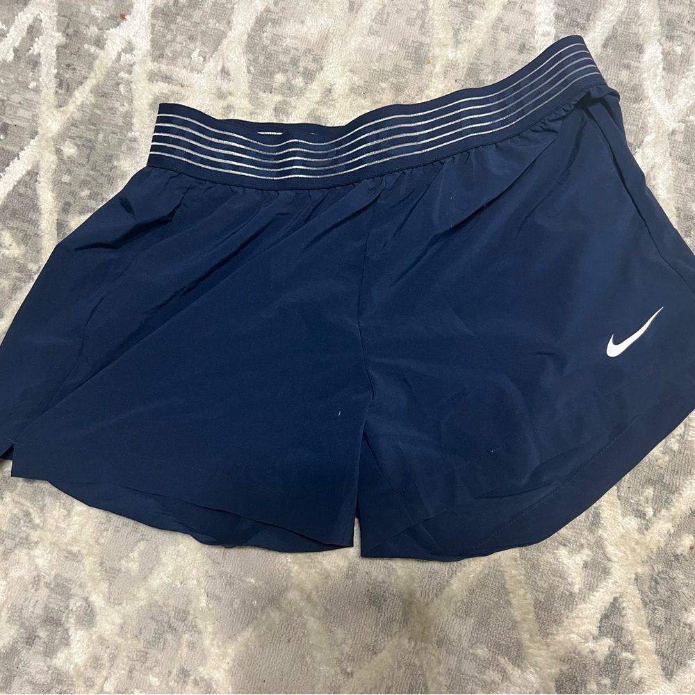 Nike Women's Athletic Shorts in Navy with White Accents